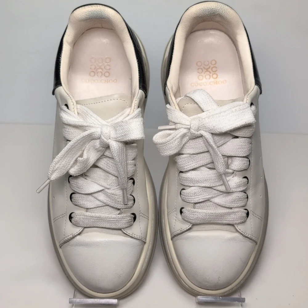 Coco Choo Original Design by EM Black And White chunky Sneakers womans size 7